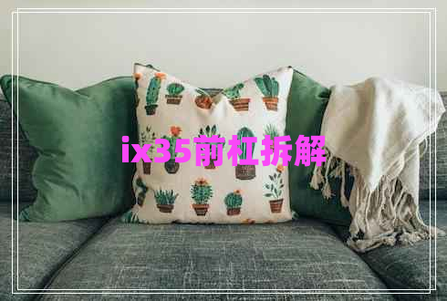 ix35前杠拆解
