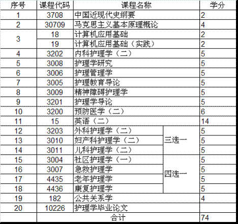 安徽省護理學(xué)自考本科