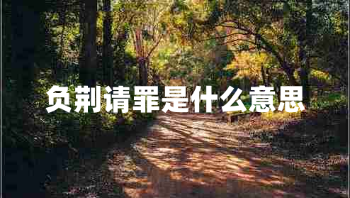 負荊請罪是什么意思