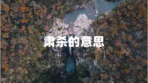 肅殺的意思