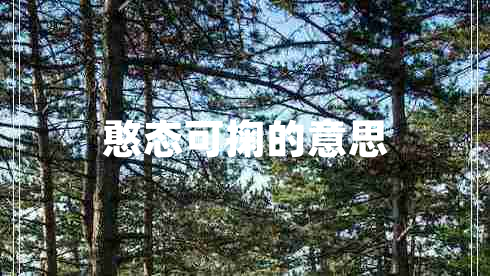 憨態(tài)可掬的意思