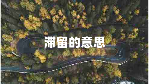 滯留的意思
