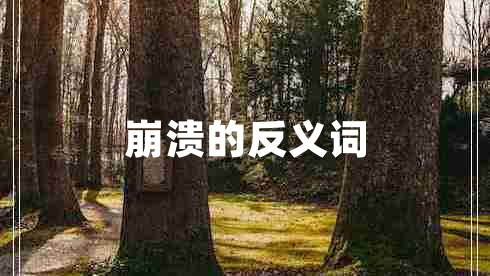 崩潰的反義詞