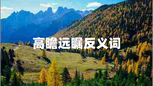 高瞻遠矚反義詞