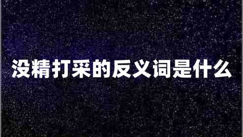 沒(méi)精打采的反義詞是什么