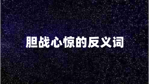 膽戰心驚的反義詞