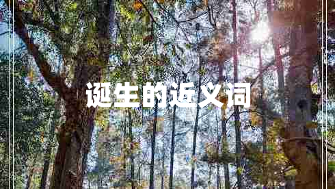 誕生的近義詞