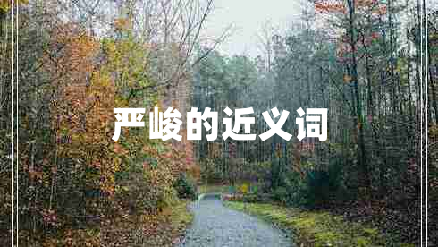 嚴(yán)峻的近義詞