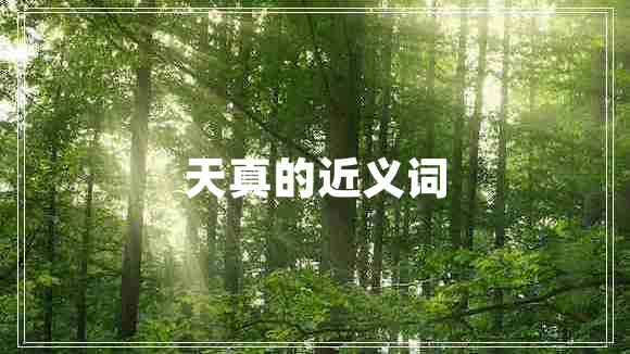 天真的近義詞