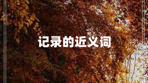 記錄的近義詞