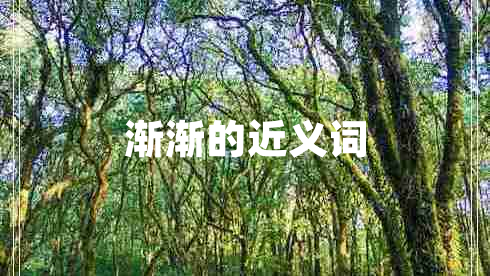 漸漸的近義詞