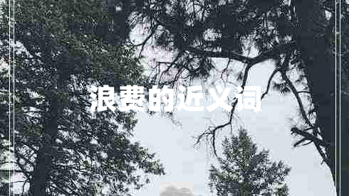 浪費的近義詞