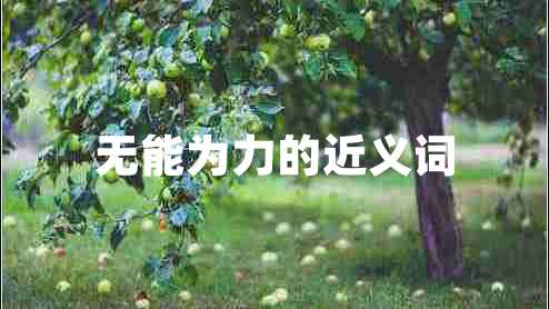 無能為力的近義詞