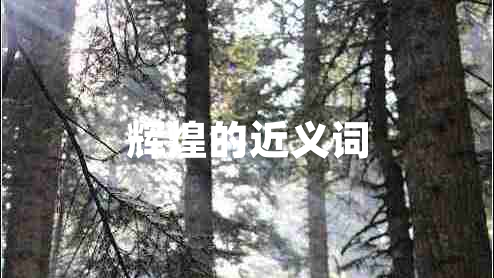 輝煌的近義詞