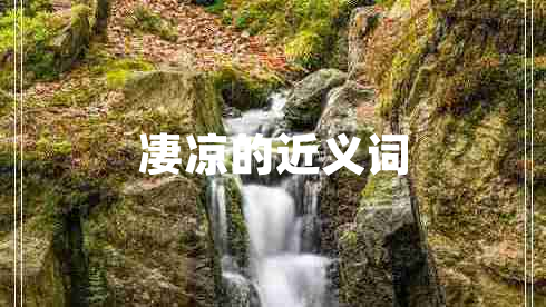 凄涼的近義詞
