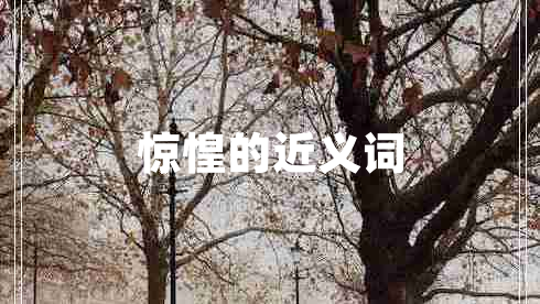 驚惶的近義詞