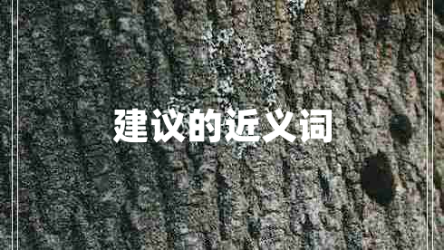 建議的近義詞