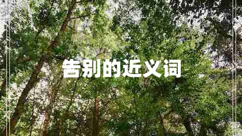 告別的近義詞