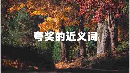 夸獎的近義詞