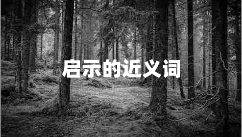 啟示的近義詞