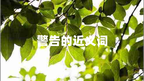 警告的近義詞
