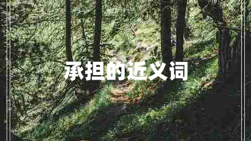 承擔的近義詞