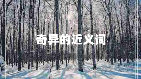 奇異的近義詞