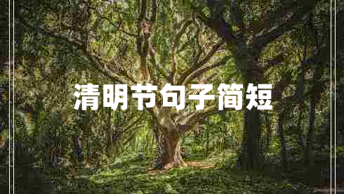 清明節(jié)句子簡(jiǎn)短