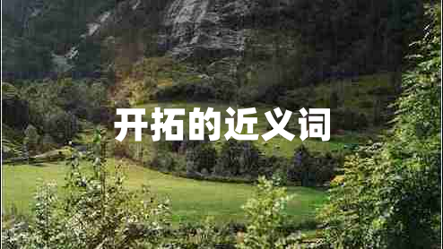 開拓的近義詞