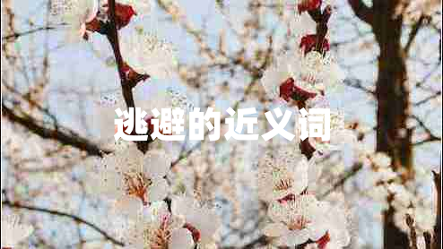 逃避的近義詞