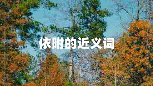 依附的近義詞