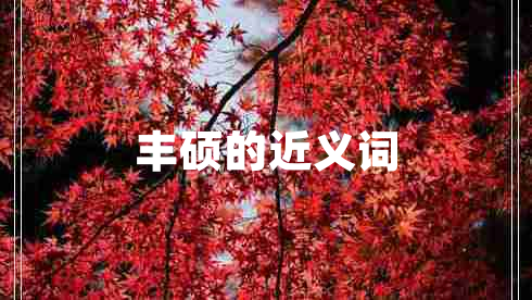 豐碩的近義詞
