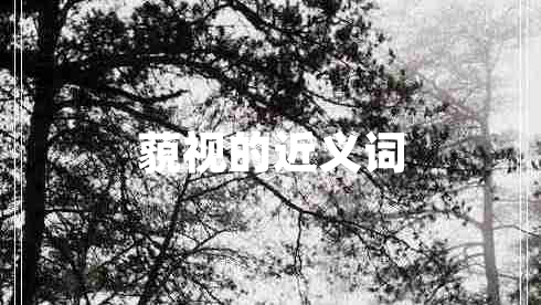 藐視的近義詞
