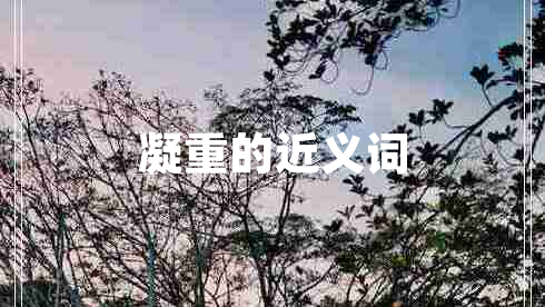 凝重的近義詞