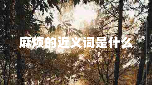 麻煩的近義詞是什么
