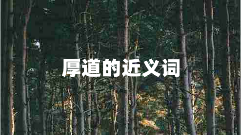 厚道的近義詞
