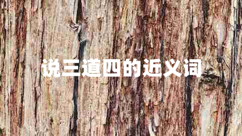 說三道四的近義詞