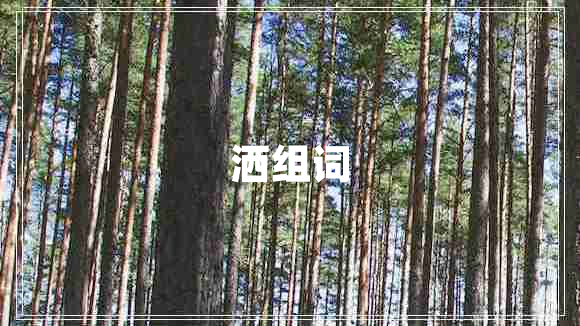 灑組詞