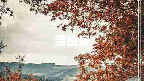 漂組詞