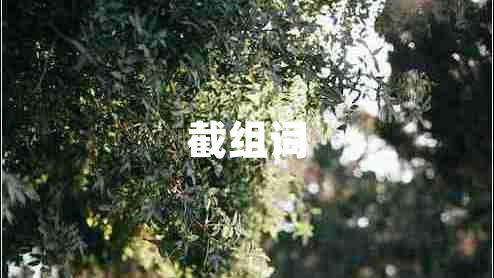 截組詞