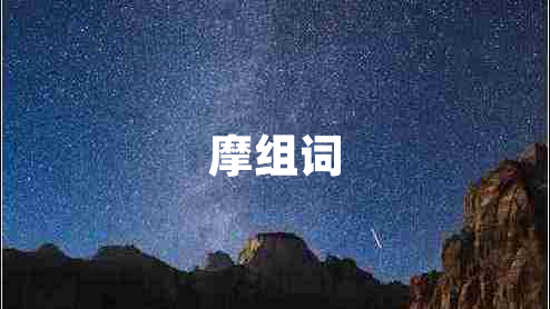 摩組詞