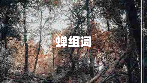 蟬組詞