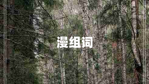漫組詞