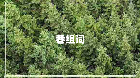 巷組詞