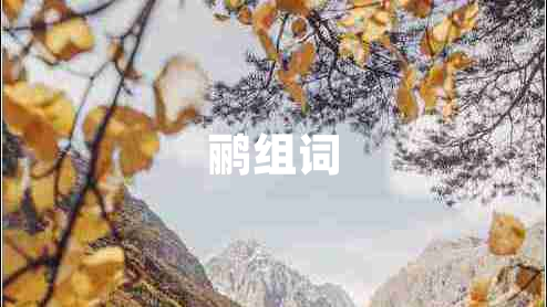 鸝組詞