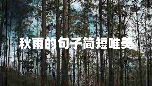 秋雨的句子簡(jiǎn)短唯美