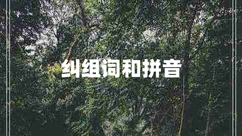 糾組詞和拼音