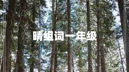 晴組詞一年級