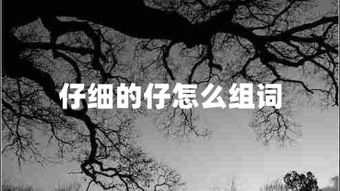 仔細的仔怎么組詞
