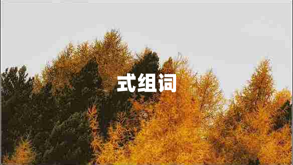 式組詞